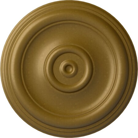 Ekena Millwork Traditional Ceiling Medallion (Fits Canopies up to 2 3/4"), Hand-Painted Gold, 12"OD x 1"P CM12TRGLS